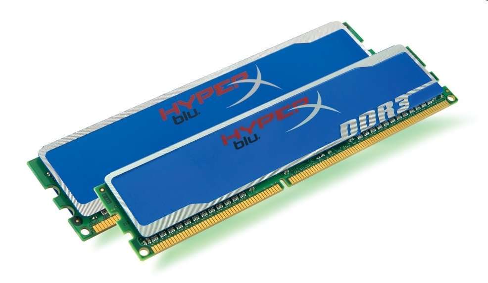 Memória HYPERX DDR3 4GB 1600MHz CL9 DIMM memória Kit of 2 Blu Edition gar. fotó, illusztráció : KHX1600C9D3B1K2_4G
