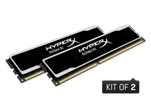 16GB/1600MHz DDR-3 HyperX Black XMP Kit! 2db 8GB KHX16C10B1BK2/16X memória fotó, illusztráció : KHX16C10B1BK2_16X
