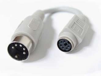 PS/2 KB>AT MB adapter kábel, 13cm fotó, illusztráció : KKTK05C