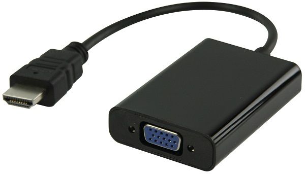 HDMI to VGA converter 20cm Fekete +3,5mm fotó, illusztráció : KKTMHMM00