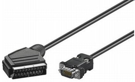 SCART - VGA Kábel 1,8m Átalakító SCART (Male) - D-Sub (Male) fotó, illusztráció : KKTMSV02