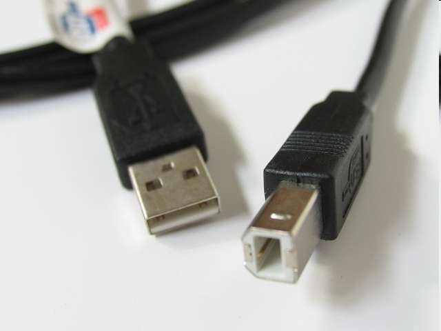 USB 2.0 ö.kábel A/B, 3m fekete fotó, illusztráció : KKTU213B