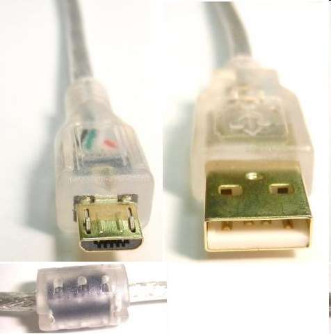 USB2.0 A/M to Micro B/M Gold 50cm fotó, illusztráció : KKTU21MCB050G