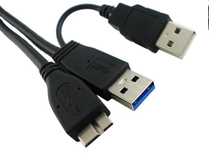 USB 3.0 Y kábel HDD box-hoz fotó, illusztráció : KKTU31T