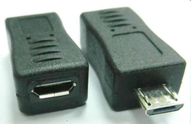 USB 2.0 Micro B/M to Micro B/F Adapter fotó, illusztráció : KKTU3MCM00MCF