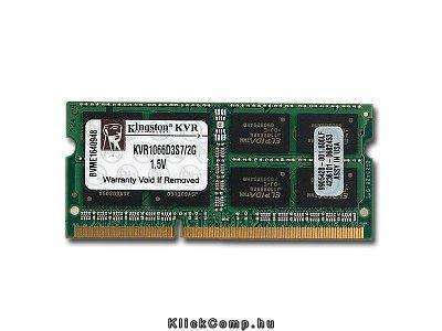 Notebook Memória DDR3 2GB 1066MHz CL7 SODIMM memória fotó, illusztráció : KVR1066D3S7_2G