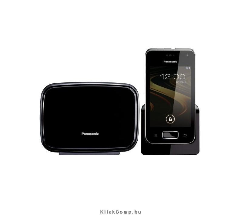 Panasonic DECT telefon, fekete fotó, illusztráció : KX-PRX110PDW
