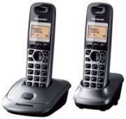 Panasonic KX-TG2512 duo DECT telefon, szürke fotó, illusztráció : KX-TG2512HGM