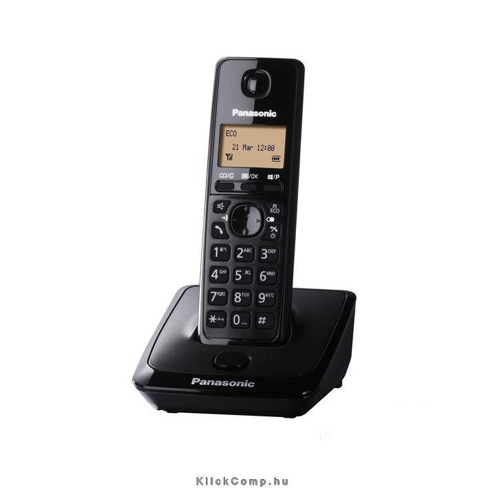 Panasonic DECT telefon, fekete fotó, illusztráció : KX-TG2711PDB