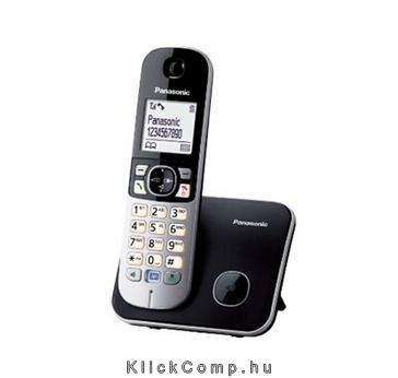 Panasonic DECT telefon kihangosítható hívóazonosítós fekete, fehér háttérvil fotó, illusztráció : KX-TG6811PDB