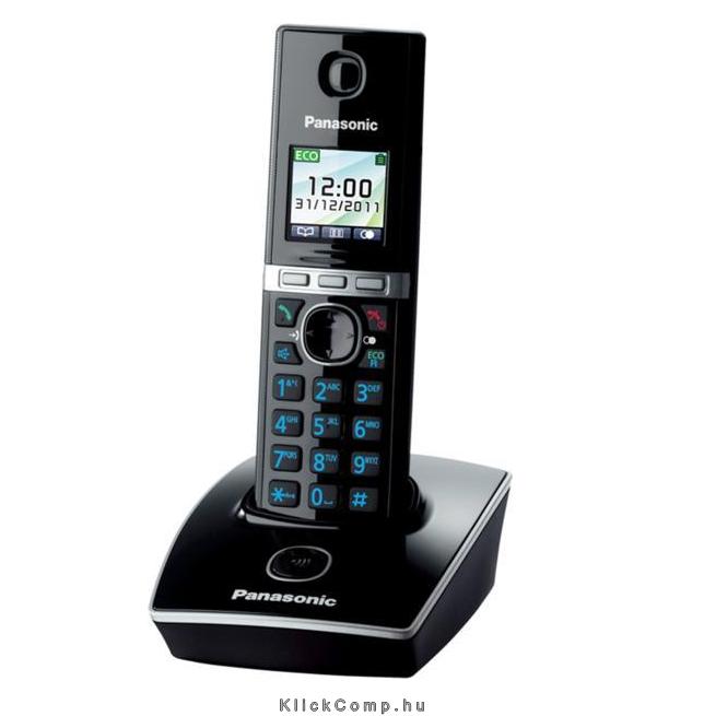 Panasonic DECT töltővel fekete kézibeszélő fotó, illusztráció : KX-TGA806FXB