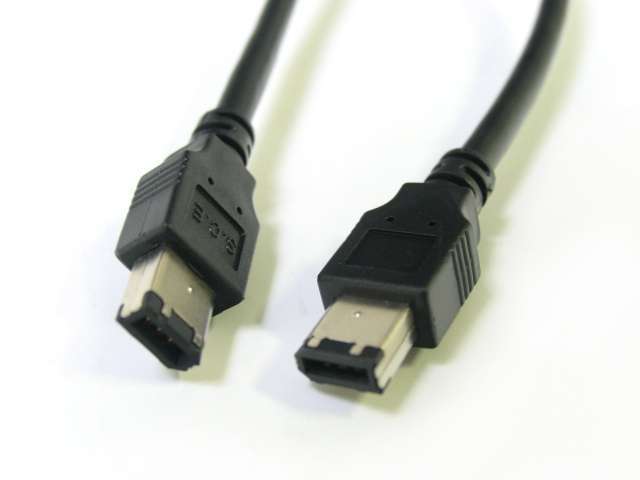 IEE1394 IEEE1394 kábel, 6P-6P, 1.8m, fekete fotó, illusztráció : Kolink-1394666