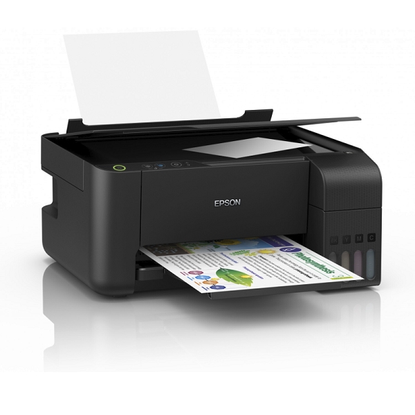 Multifunkciós nyomtató tintasugaras A4 színes Epson EcoTank L3110 MFP 3 év gara fotó, illusztráció : L3110