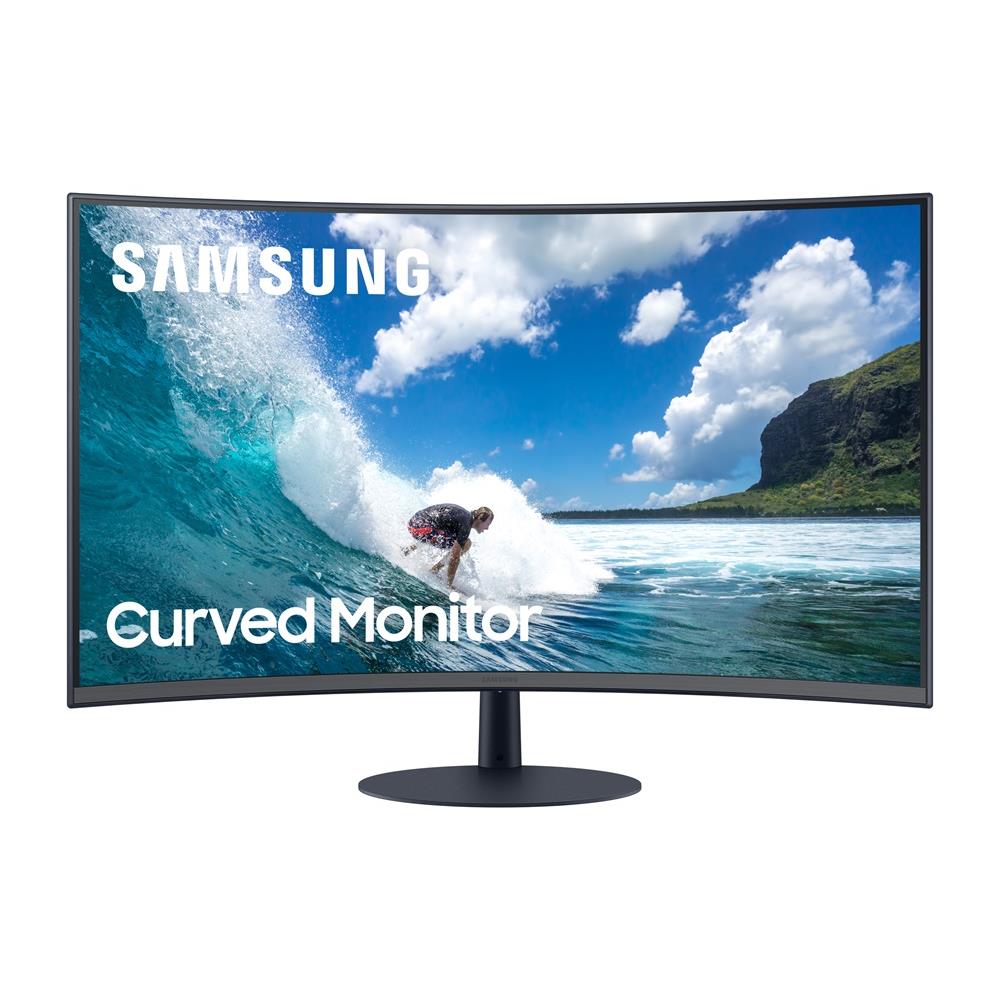 Monitor 23,6  FHD 1920x1080 ívelt kijelzős HDMI Display port Samsung C24T550FDR fotó, illusztráció : LC24T550FDRXEN