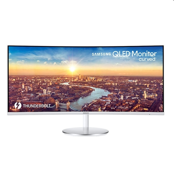 Monitor 34  3440x1440 Quantum Dot HDMI 2x Thunderbolt 100Hz ívelt Samsung C34J7 fotó, illusztráció : LC34J791WTUXEN