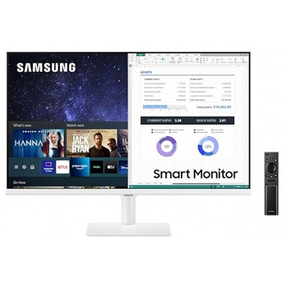 Monitor 32  LED HDMI HDR10 SMART fehér távirányítóval Samsung fotó, illusztráció : LS32AM501NUXEN