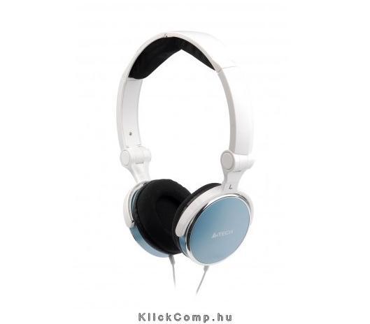 Fejhallgató összecsukható világoskék-fehér A4-Tech fotó, illusztráció : L-600-3