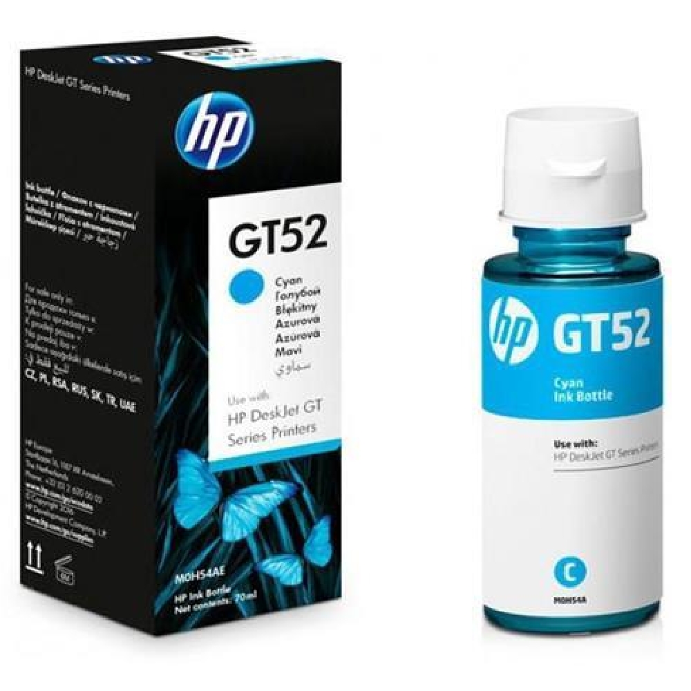 HP M0H54AE (GT52) Eredeti Pigment Tinta Ciánkék fotó, illusztráció : M0H54AE