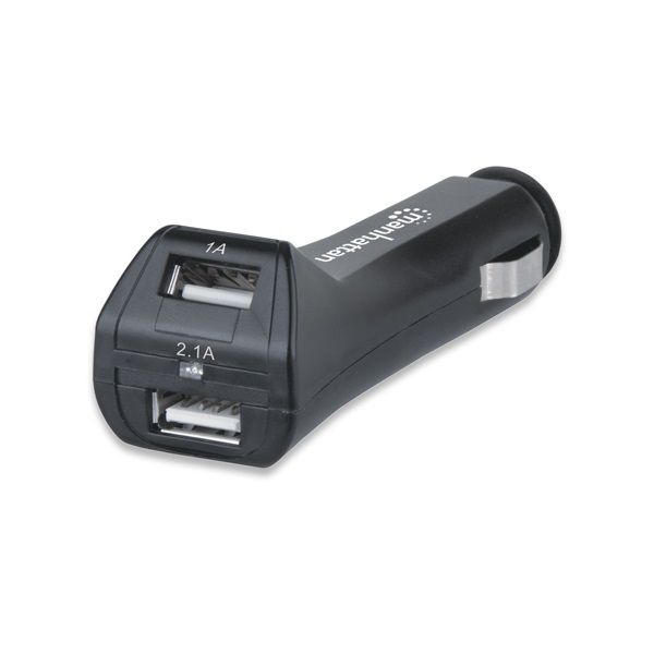 USB töltő 2db USB porttal Manhattan 101721 PopCharge Auto Duo, Autós - Már nem fotó, illusztráció : MANHATTAN-101721
