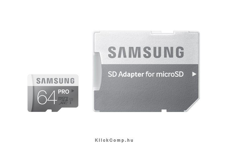 MicroSD kártya ADAPTERREL 64GB PRO MB-MG64DA/EU Class10, UHS-1 Grade1, R90/W80, fotó, illusztráció : MB-MG64DA_EU