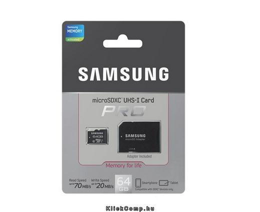 64GB SD micro Pro Class10, UHS-1 Grade 1 MB-MGCGBA/EU memória kártya adapterrel fotó, illusztráció : MB-MGCGBA_EU