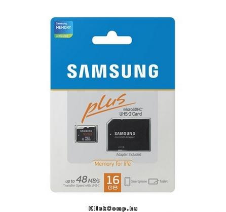 16GB SD micro Plus Class10, UHS-1 Grade 1 MB-MPAGCA/EU memória kártya adapterre fotó, illusztráció : MB-MPAGCA_EU