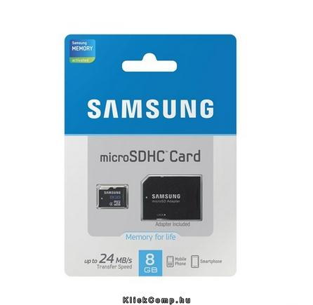 8GB SD micro Class4 MB-MS8GBA/EU memória kártya adapterrel fotó, illusztráció : MB-MS8GBA_EU