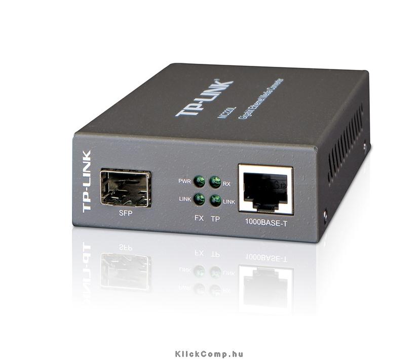 Media Converter 1 GbE SFP 1000Base-T SFP modul nélkül! fotó, illusztráció : MC220L