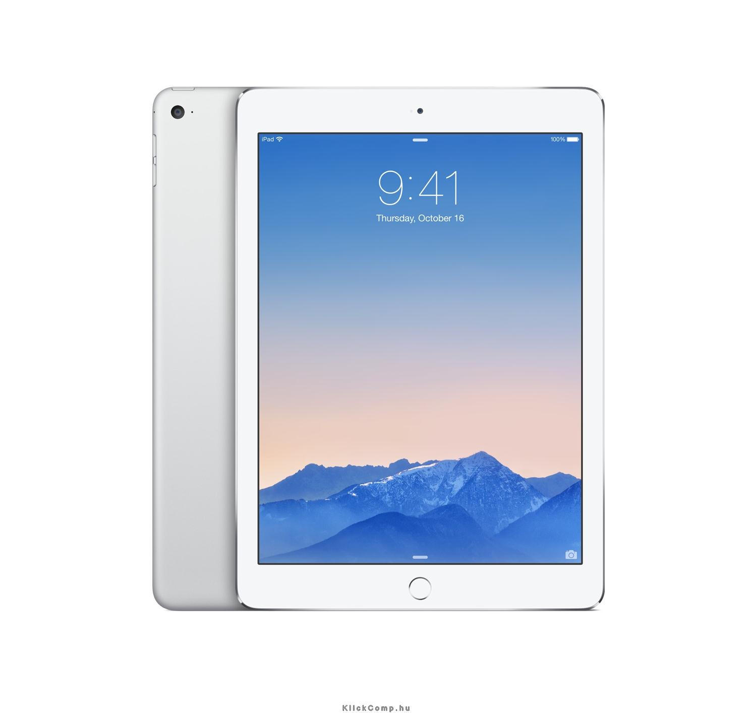 iPad Air 2 128 GB Wi-Fi + Cellular ezüst fotó, illusztráció : MGWM2