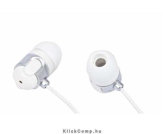 A4-Tech-Gembird jack fehér-ezüst fülhallgató fotó, illusztráció : MP3-EP02