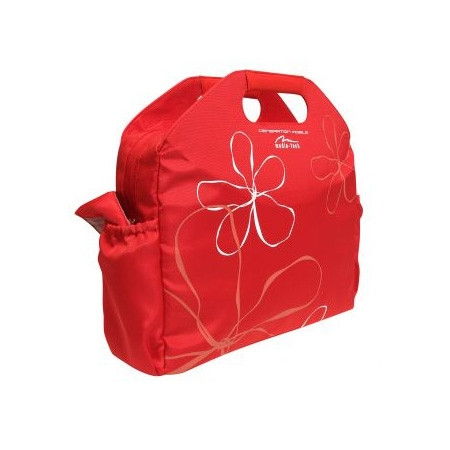 Notebook táska Sevilla Media-Tech 13  piros - virágmintás (1 év gar - Már nem f fotó, illusztráció : MT2112R