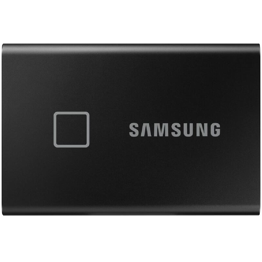 1TB külső SSD USB3.2 Samsung fekete ujjlenyomatolvasós T7 Touch fotó, illusztráció : MU-PC1T0K_WW