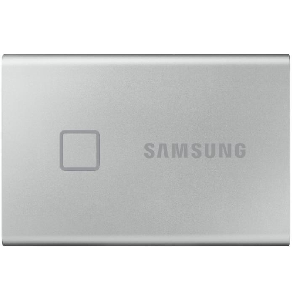 1TB külső SSD USB3.2 ezüst ujjlenyomatolvasós Samsung T7 Touch fotó, illusztráció : MU-PC1T0S_WW