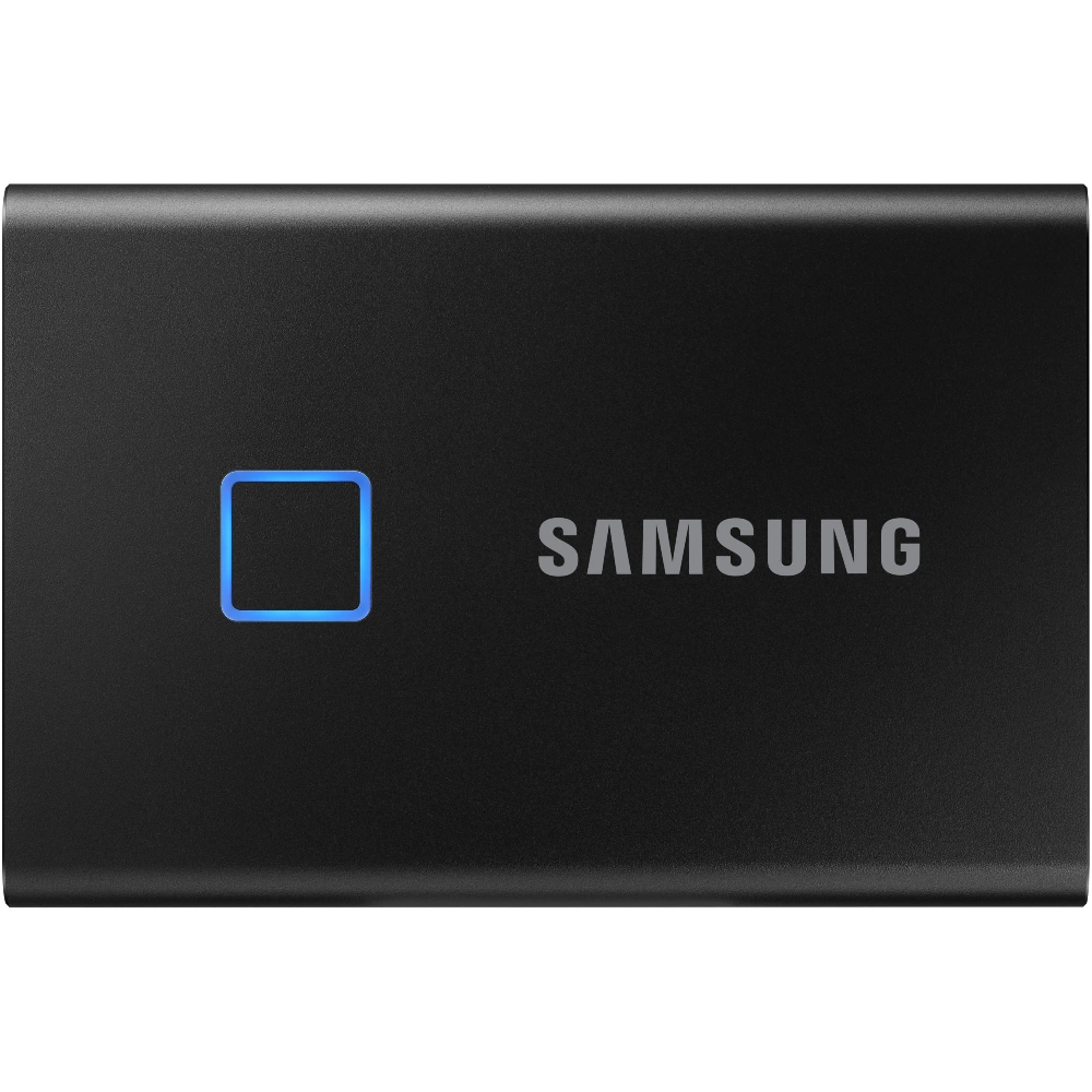 2TB külső SSD USB3.2 fekete ujjlenyomatolvasós Samsung T7 Touch fotó, illusztráció : MU-PC2T0K_WW