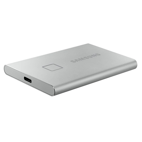 2TB külső SSD USB3.2 ezüst ujjlenyomatolvasós Samsung T7 Touch fotó, illusztráció : MU-PC2T0S_WW
