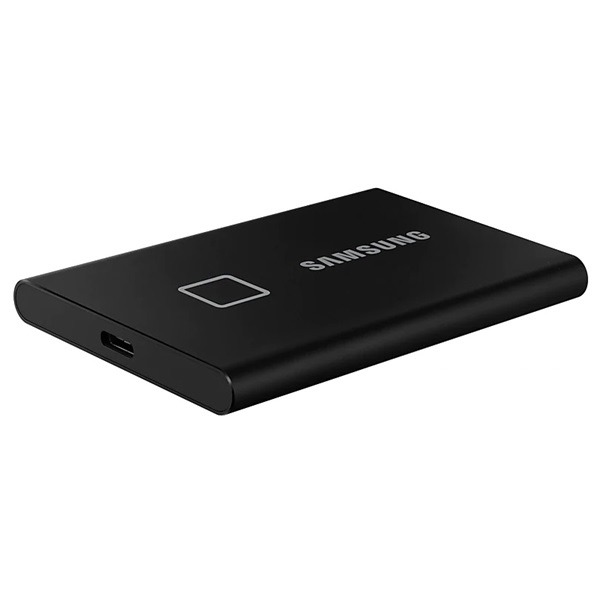500GB külső SSD USB3.2 fekete ujjlenyomatolvasós Samsung T7 Touch fotó, illusztráció : MU-PC500K_WW