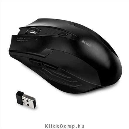 Vezeték nélküli egér ACME MW-14 Wireless mouse fekete fotó, illusztráció : MW-14