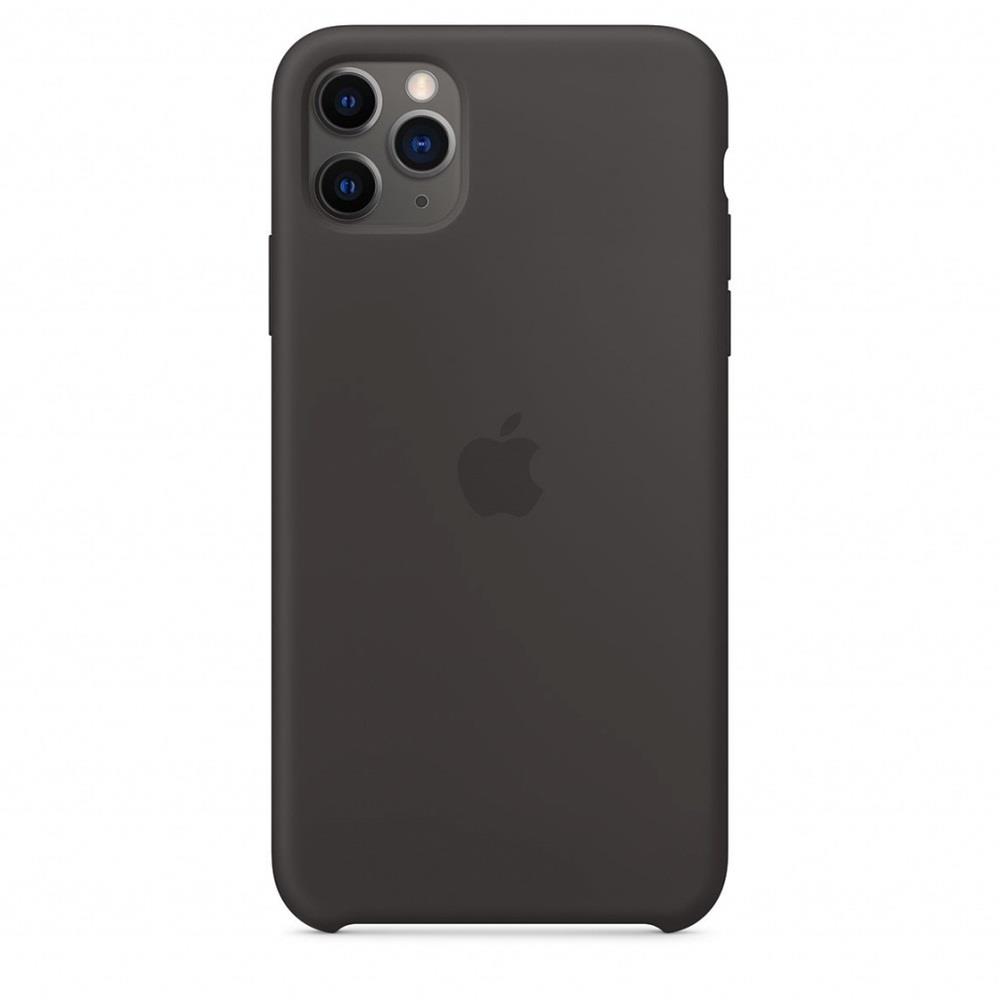 Apple iPhone 11 Pro Max fekete szilikon hátlap tok fotó, illusztráció : MX002ZM_A