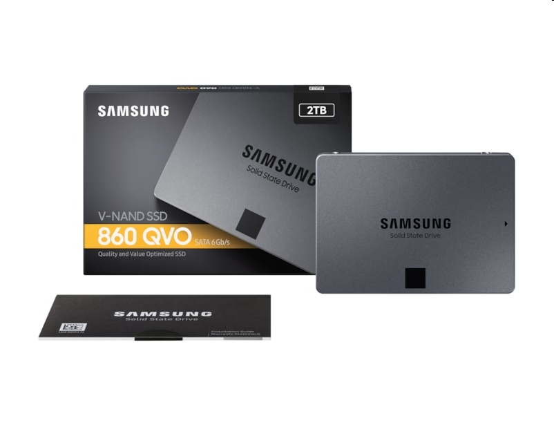 2TB SSD SATA3 2,5  Samsung 860 QVO Series MZ-76Q2T0BW fotó, illusztráció : MZ-76Q2T0BW
