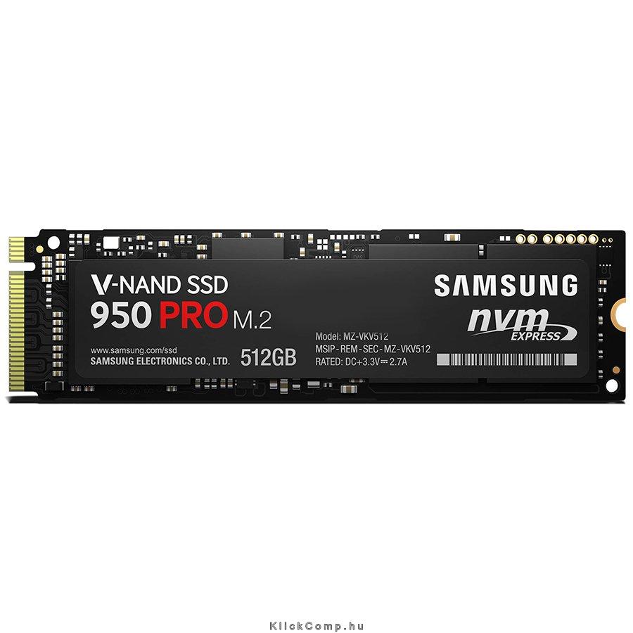 512GB SSD M.2 SATA Samsung 950 Series fotó, illusztráció : MZ-V5P512BW