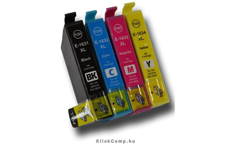 Epson T1631 Fekete utángyártott tintapatron Chipes 15ml fotó, illusztráció : M-ET1631BK