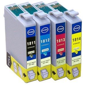 Epson T1812 Cián utángyártott tintapatron Chipes 10ml fotó, illusztráció : M-ET1812C