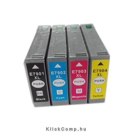 Epson T7902 Cián utángyártott tintapatron Chipes 18ml fotó, illusztráció : M-ET7902C