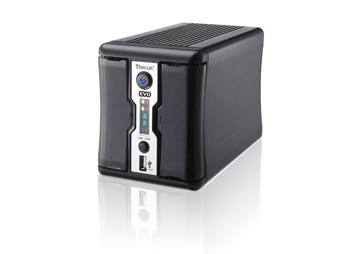 NAS, 2 HDD hely, CPU: Dual Core 600Mhz, RAM: 256MB, SATA, 2x RJ45, 2x USB2.0, D fotó, illusztráció : N2200EVO