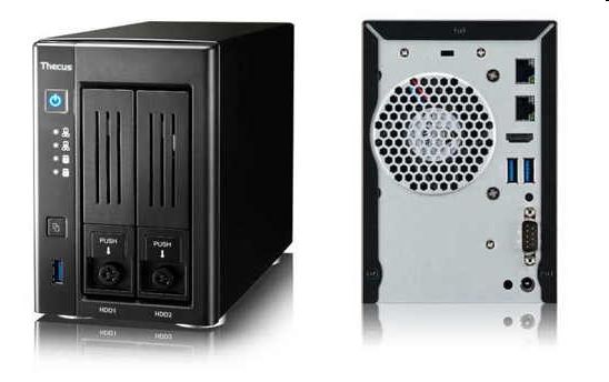 NAS 2 HDD hely 2x RJ45 3 x USB3.0 Thecus fotó, illusztráció : N2810