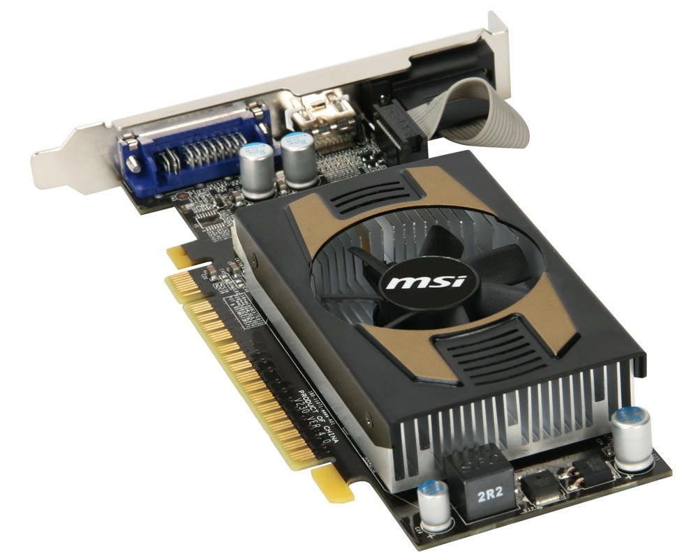 PCI-E Nvidia GT430 1024MB, DDR3, 128bit, 700/1400Mhz, DVI/D-SUB/HDMI, Low Profi fotó, illusztráció : N430GT-MD1GD3_LP2