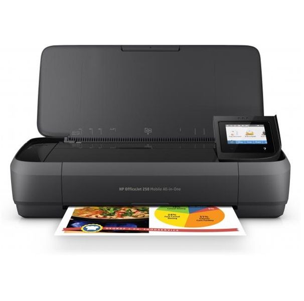 Multifunkciós nyomtató tintasugaras A4 Színes hordozható HP OfficeJet 252 mobil fotó, illusztráció : N4L16C