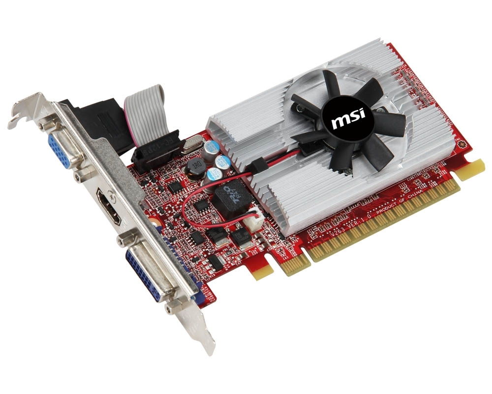 PCI-E Nvidia GT520 2048MB, DDR3, 64 bit, 810/1800Mhz, HDMI/DVI-D/D-Sub Low Prof fotó, illusztráció : N520GT-MD2GD3_LP