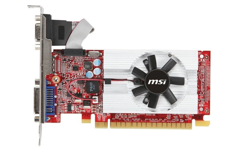 PCI-E Nvidia GT610 1024MB, DDR3, 64bit, 810/1334Mhz, DVI, HDMI, D-SUB, LP, Sing fotó, illusztráció : N610GT-MD1GD3_LP