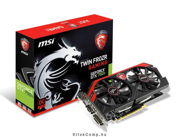 N750Ti TF 2GD5/OC Gaming nVidia 2GB GDDR5 128bit PCIe videokártya fotó, illusztráció : N750TI-TF-2GD5_OC